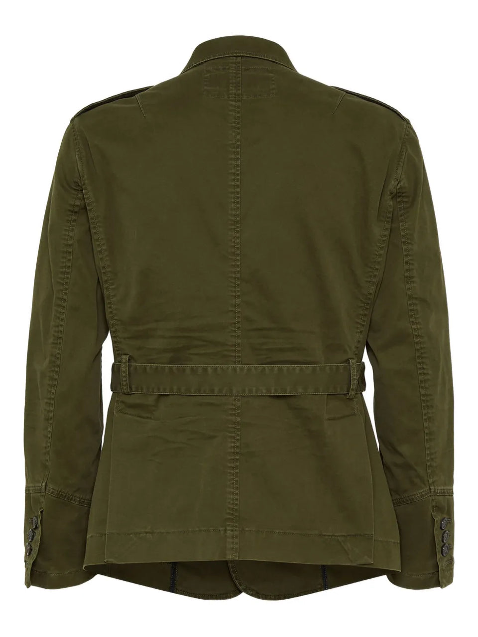 belted military jacket