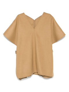 wool-blend poncho