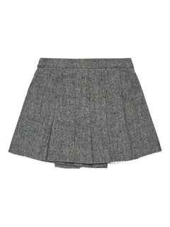 Pleated Tweed Skirt