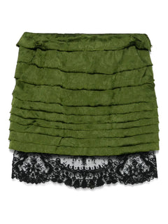 ruffled mini skirt