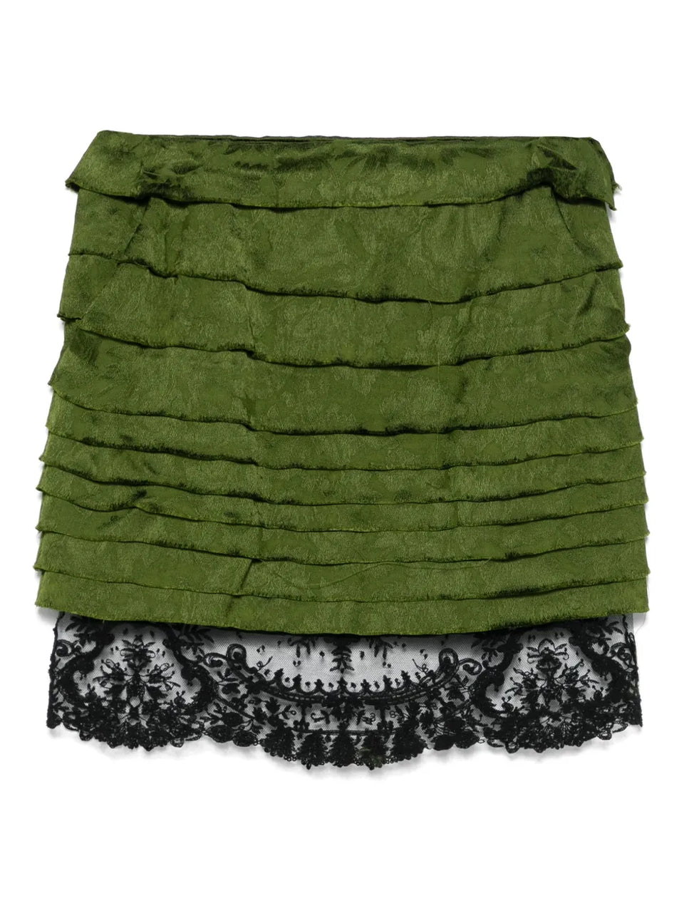 ruffled mini skirt
