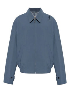 logo-print bomber jacket