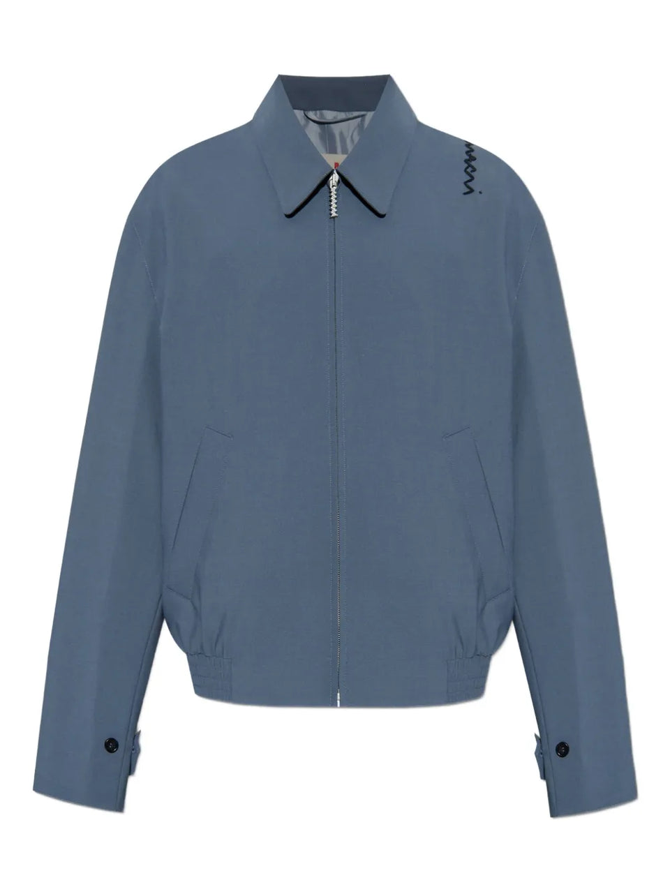 logo-print bomber jacket