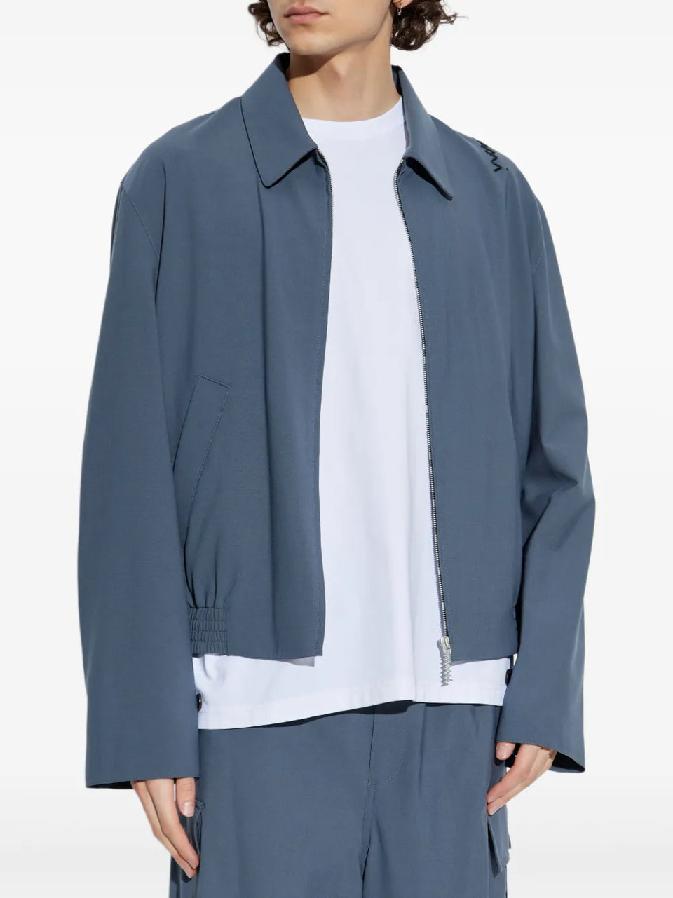 logo-print bomber jacket