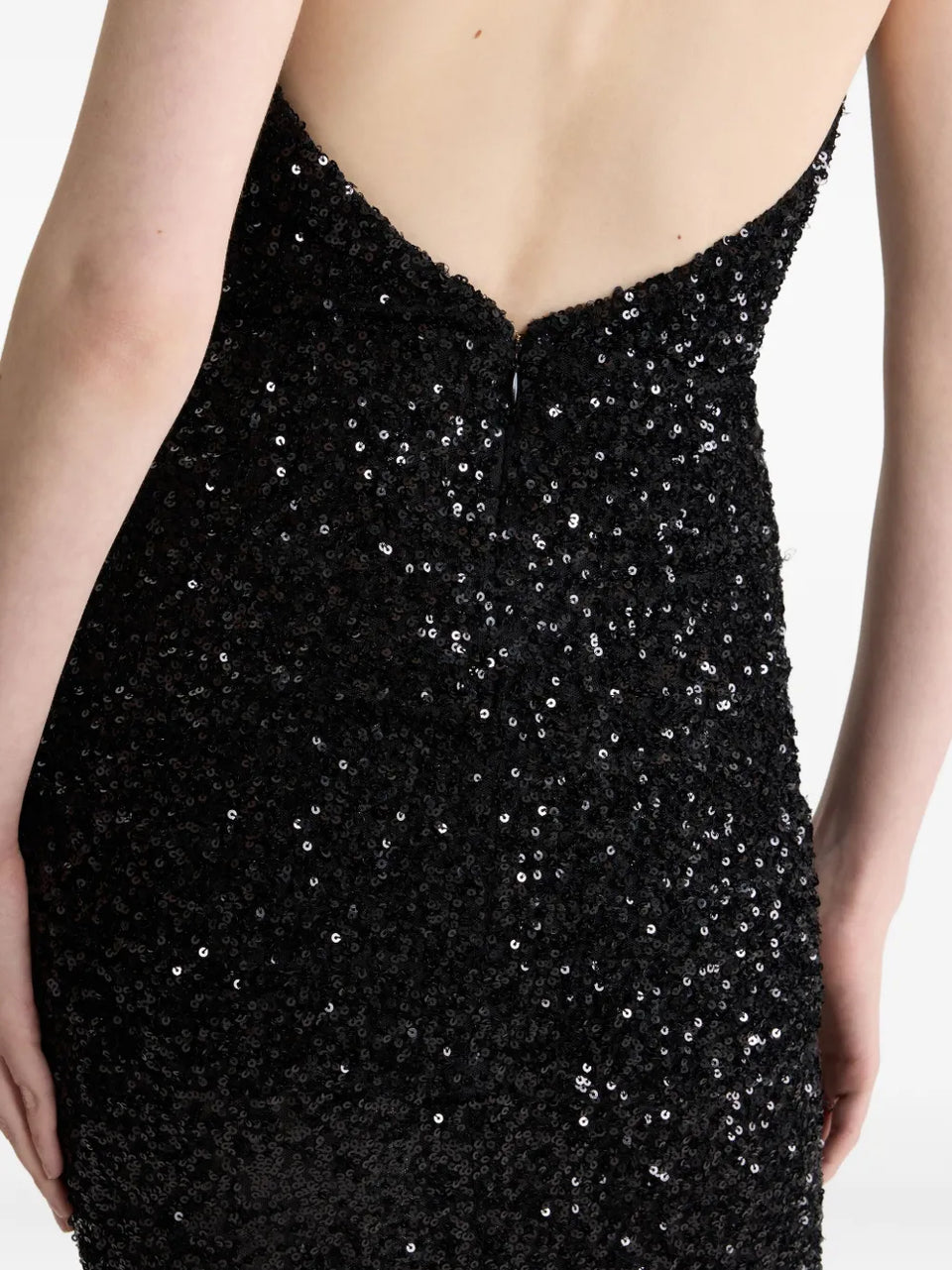 sequinned halterneck maxi dress
