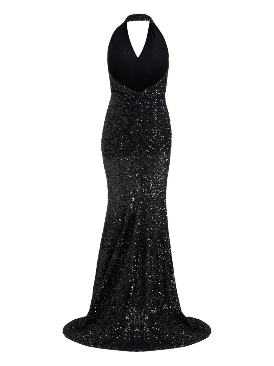 sequinned halterneck maxi dress