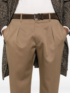 pleated cuffed trousers