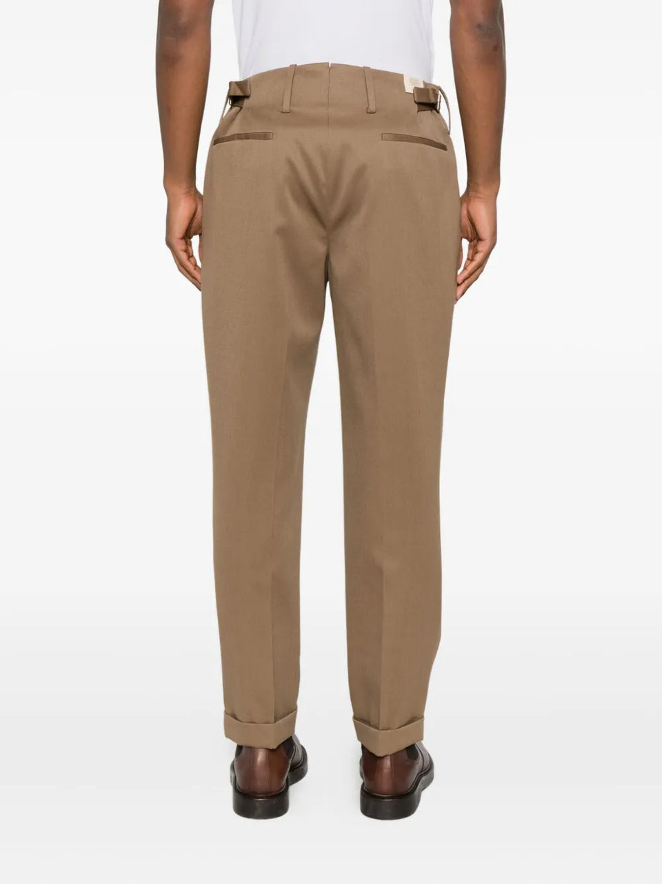pleated cuffed trousers