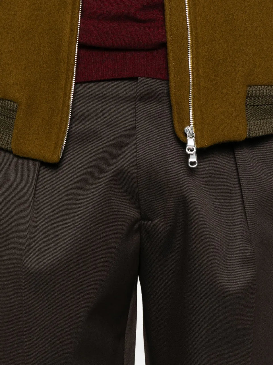 pleated cuffed trousers