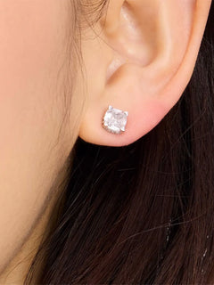 square-cut stud earrings