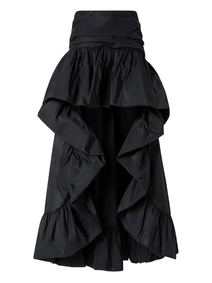 ruffled asymmetrical skirt