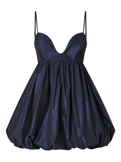 sweetheart-neckline puffball dress