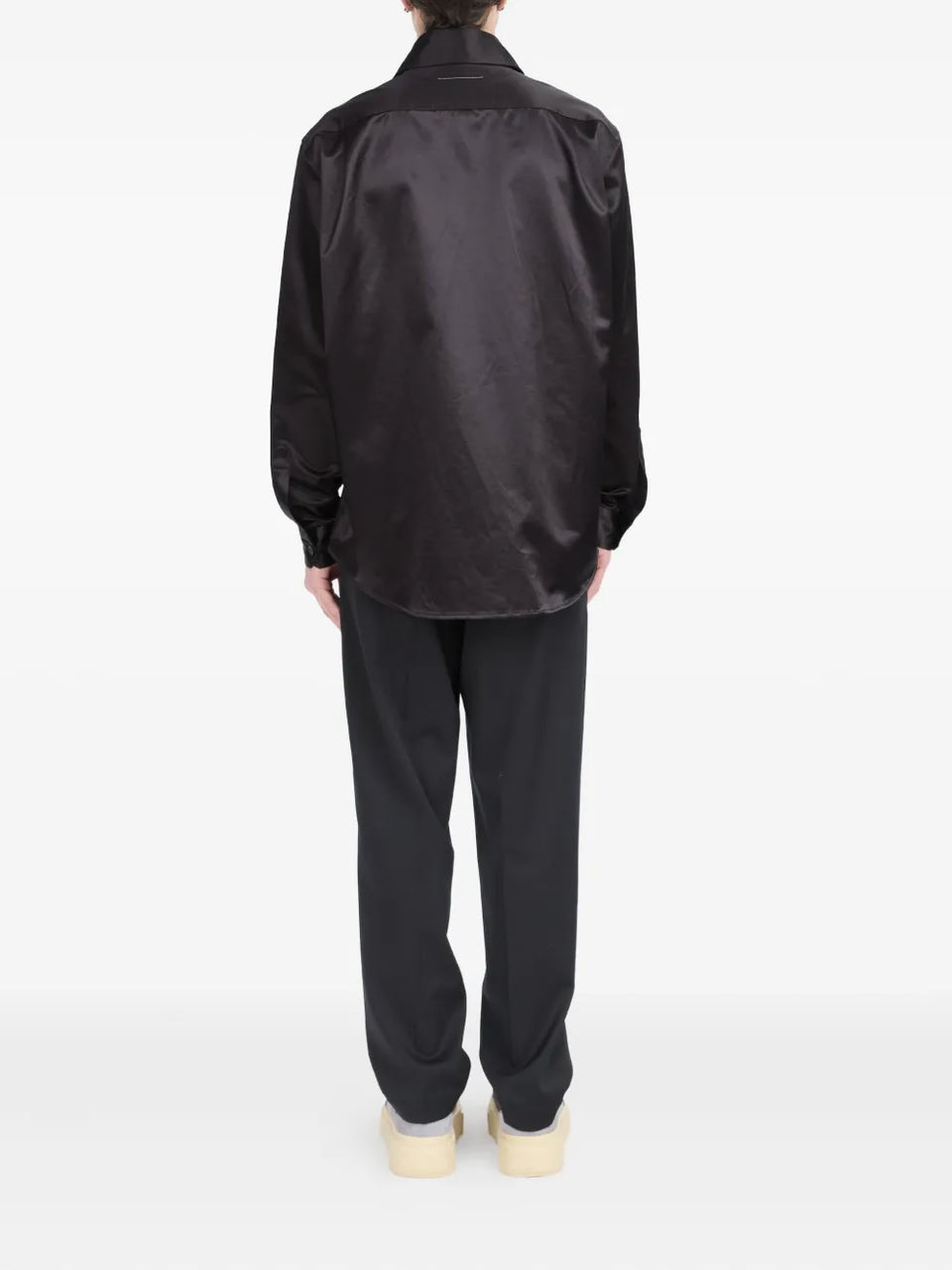 satin button-up shirt