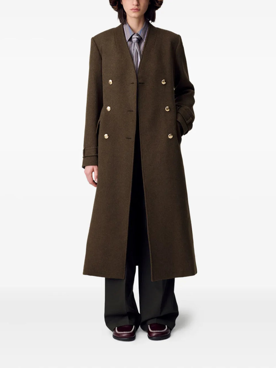 belted double-breasted coat