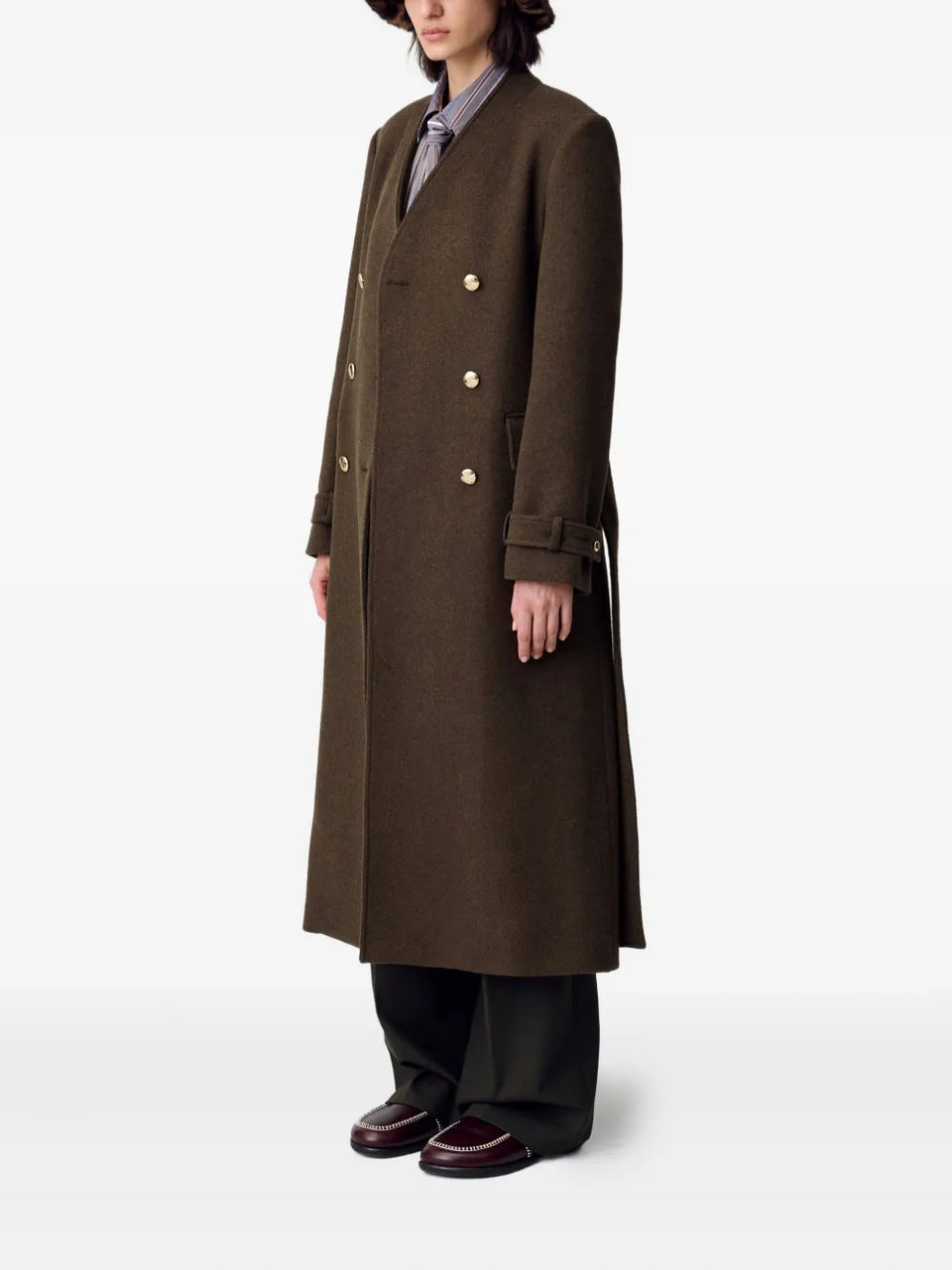 belted double-breasted coat