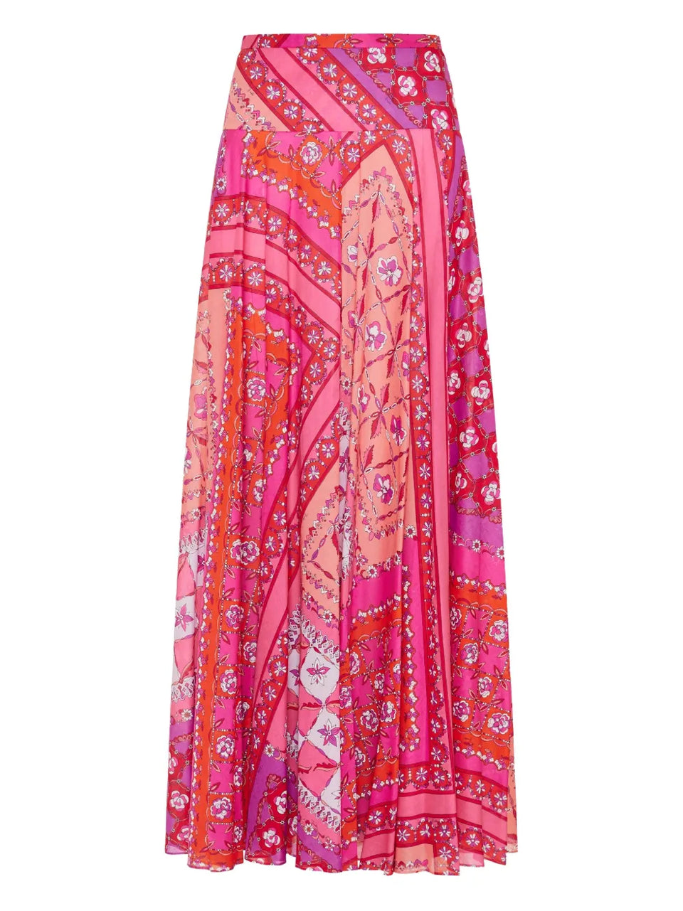Festa-print maxi skirt