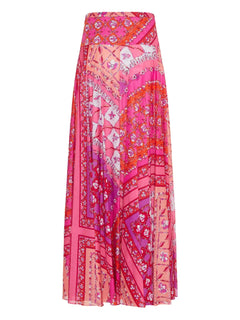 Festa-print maxi skirt