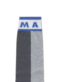 intarsia-knit logo socks