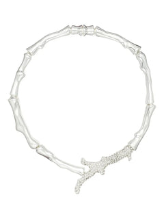 coral-design crystal necklace