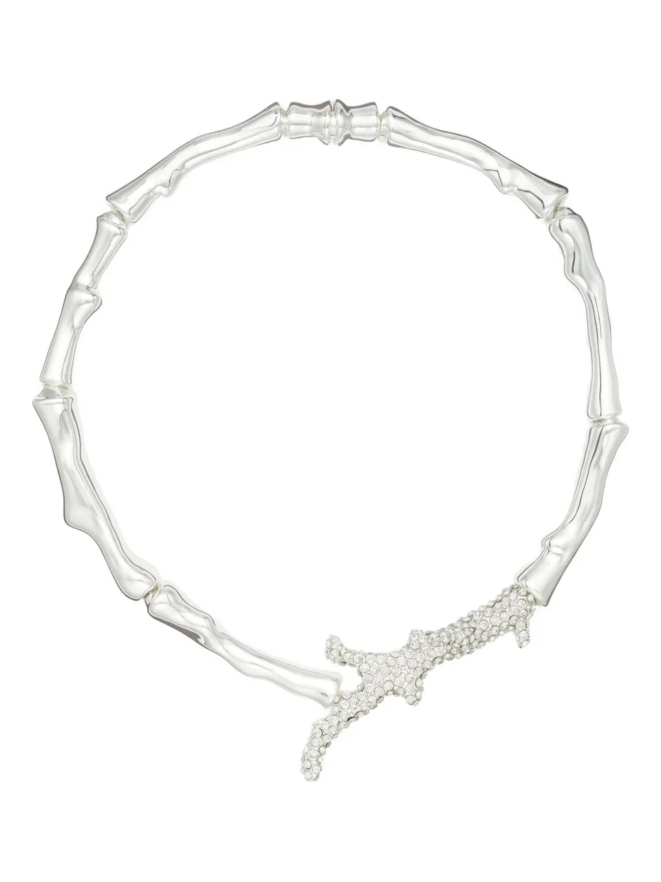 coral-design crystal necklace