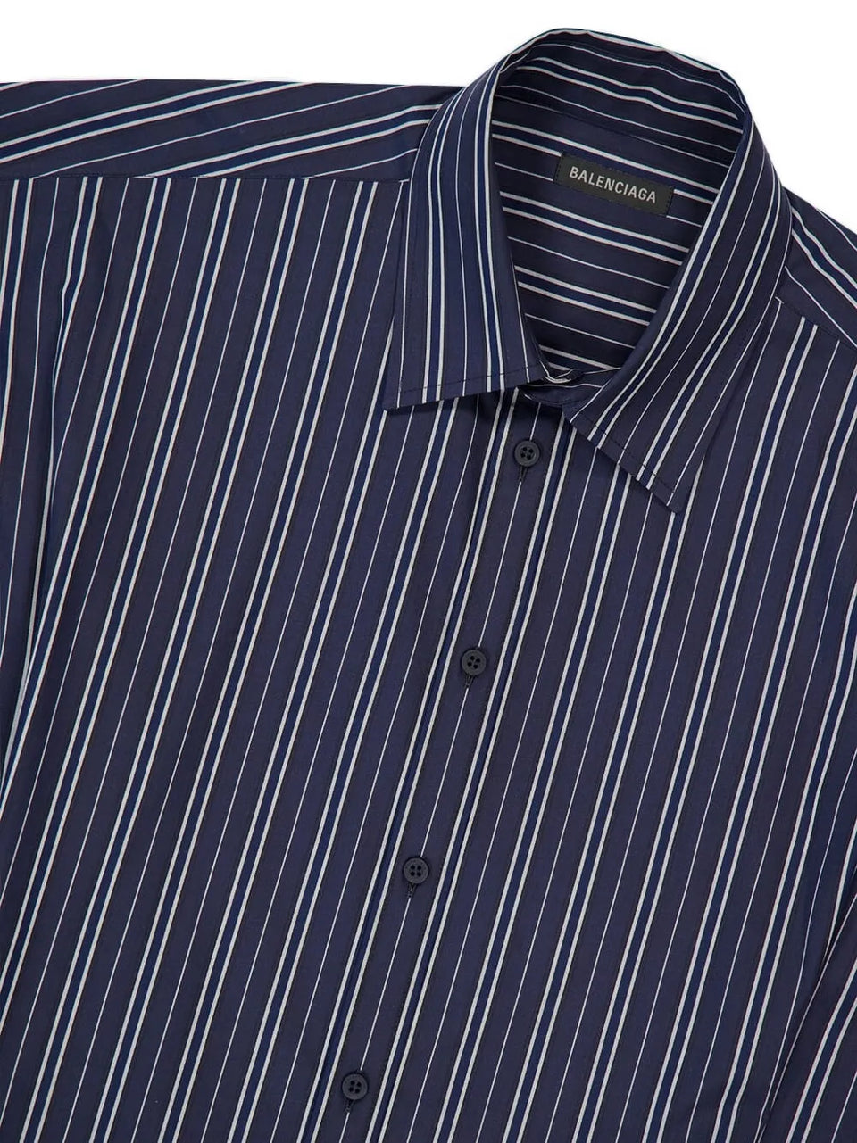 stripe cotton mini shirt dress