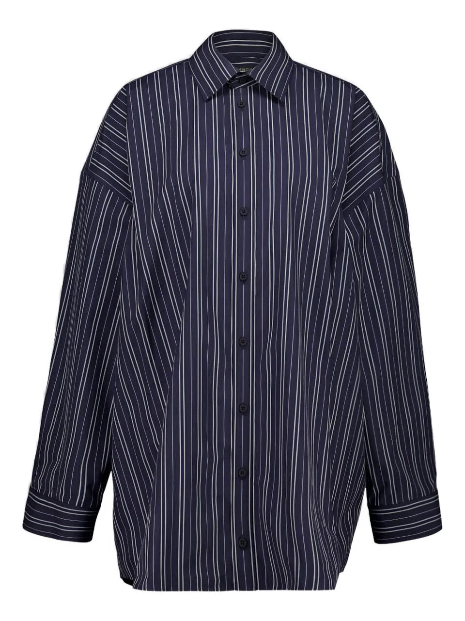 stripe cotton mini shirt dress