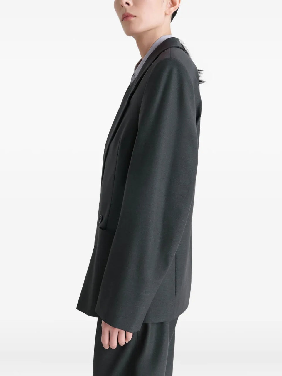 double-breasted patch-pocket blazer