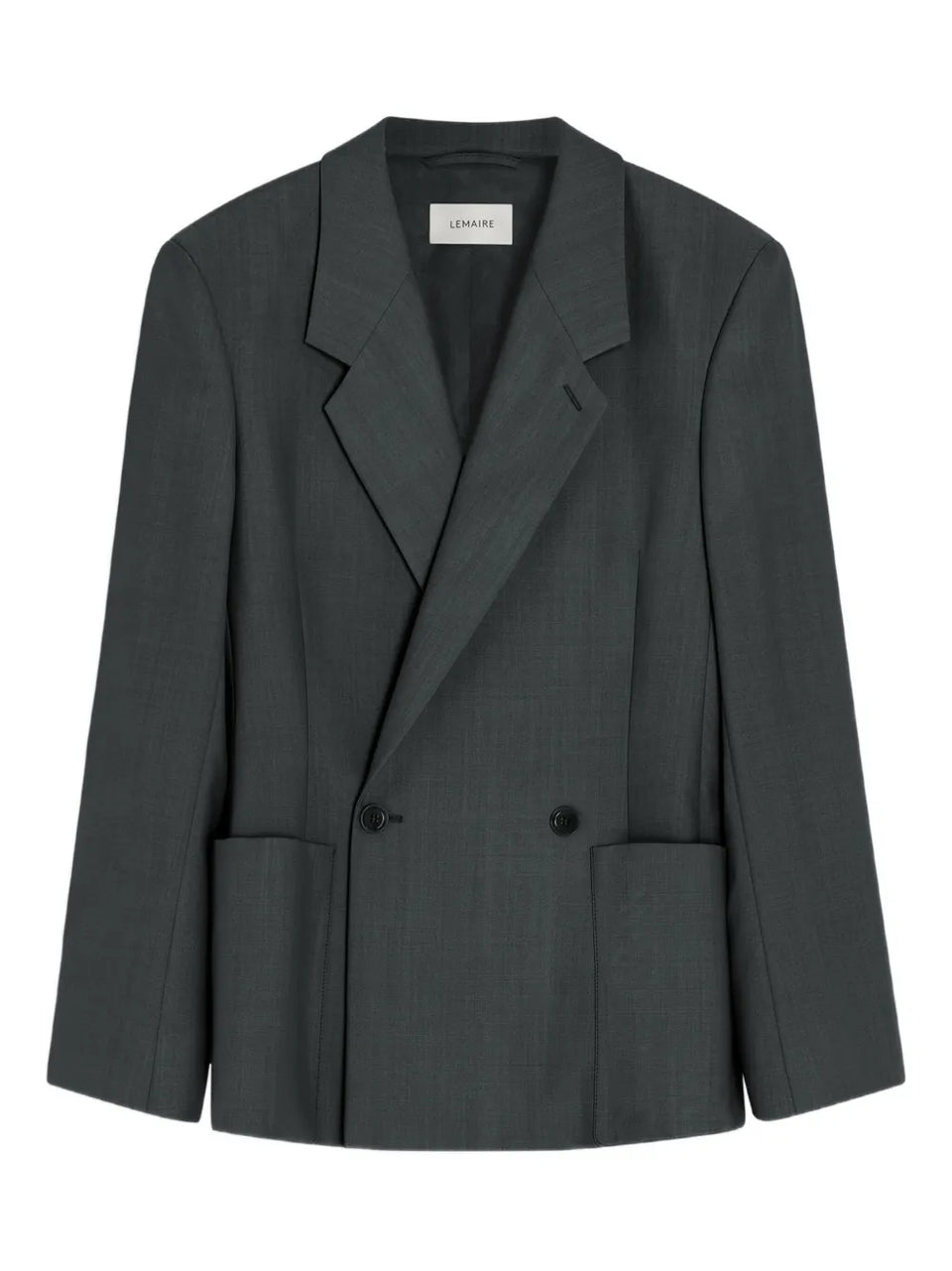 double-breasted patch-pocket blazer