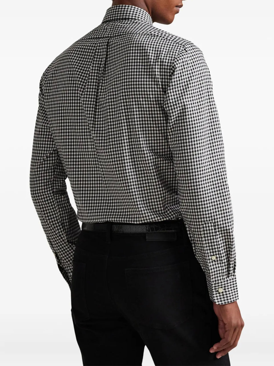 long-sleeves checked shirt