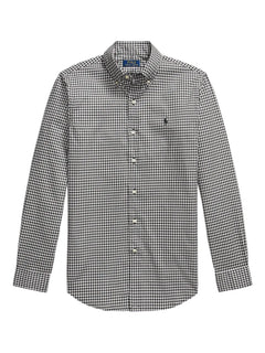 long-sleeves checked shirt