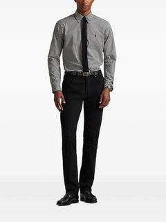 long-sleeves checked shirt