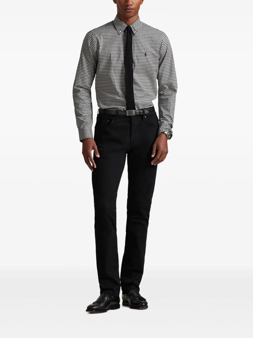 long-sleeves checked shirt