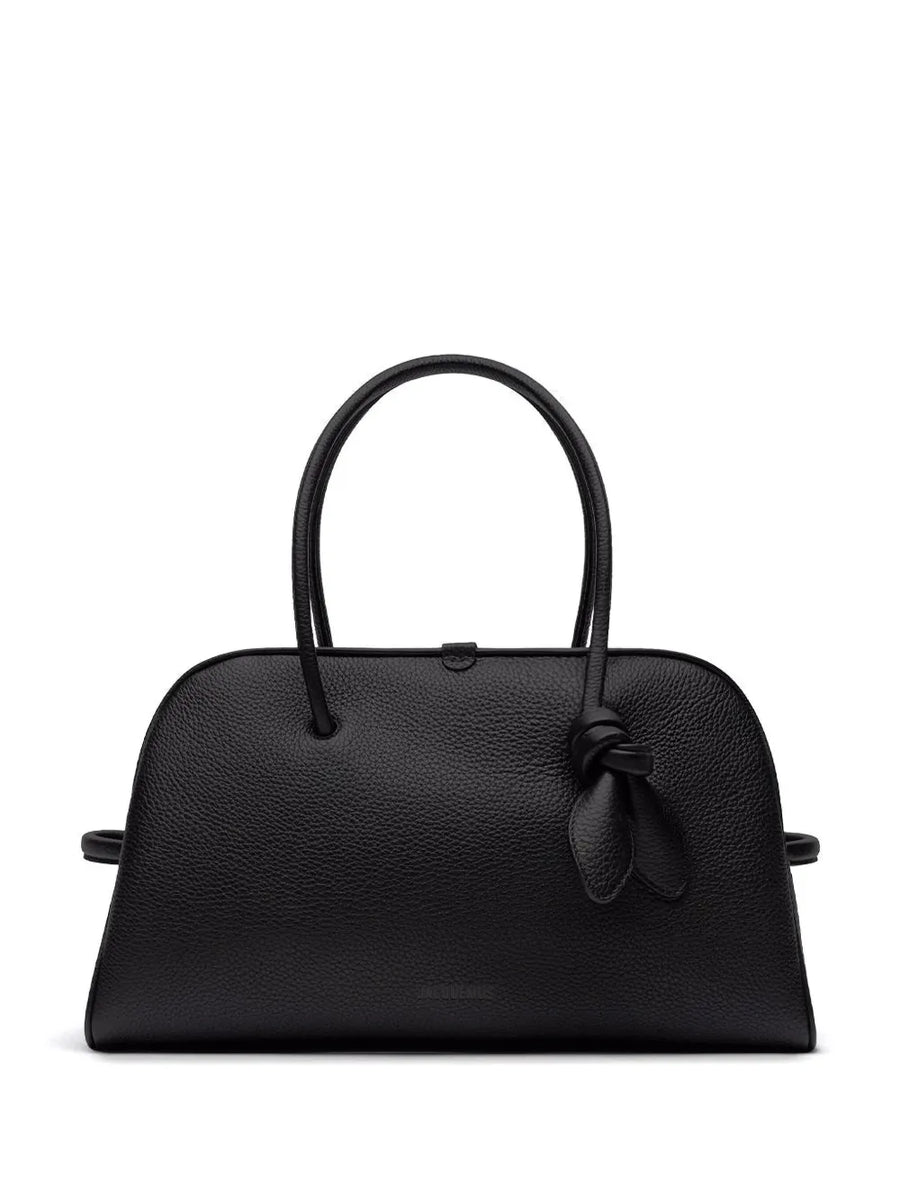 knot-detail leather shoulder bag