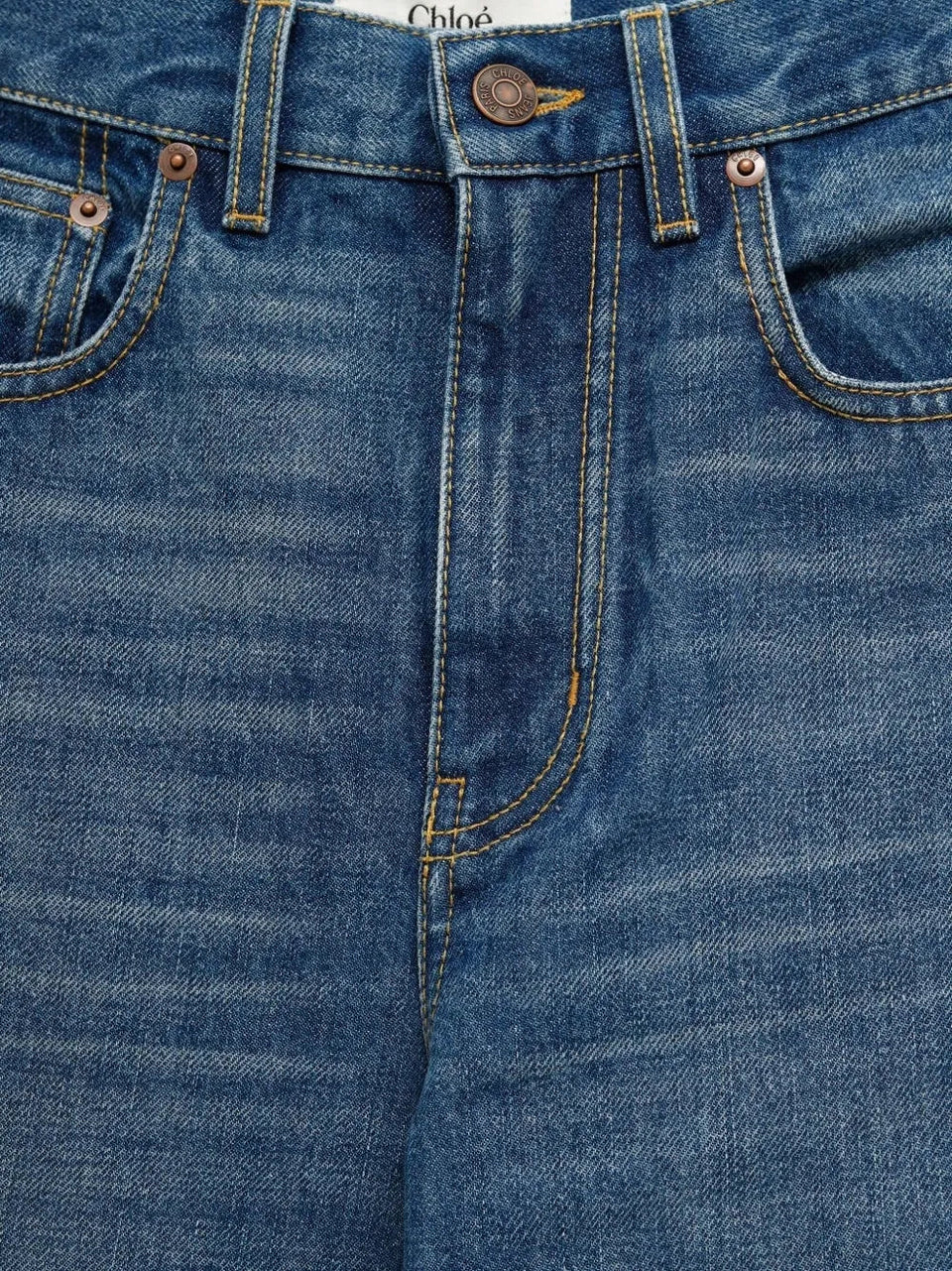 Wide-leg denim jeans