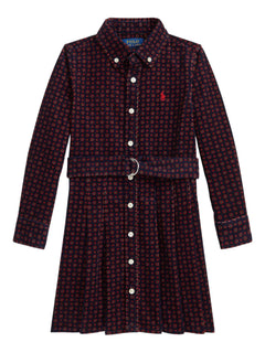 printed belted dress