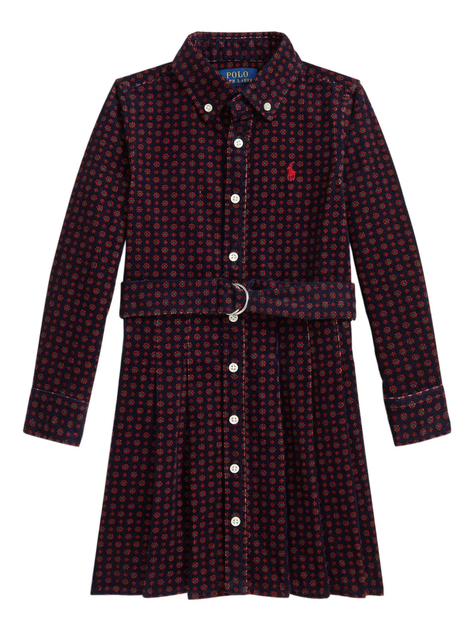 printed belted dress