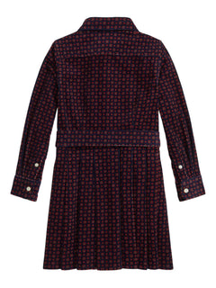 printed belted dress