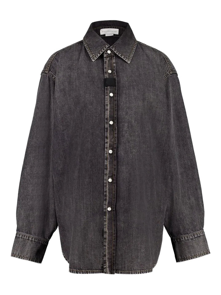 button-up denim shirt