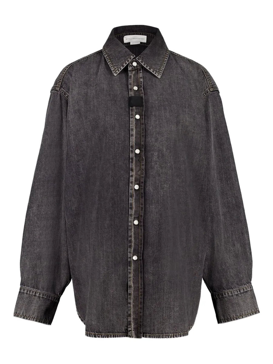 button-up denim shirt