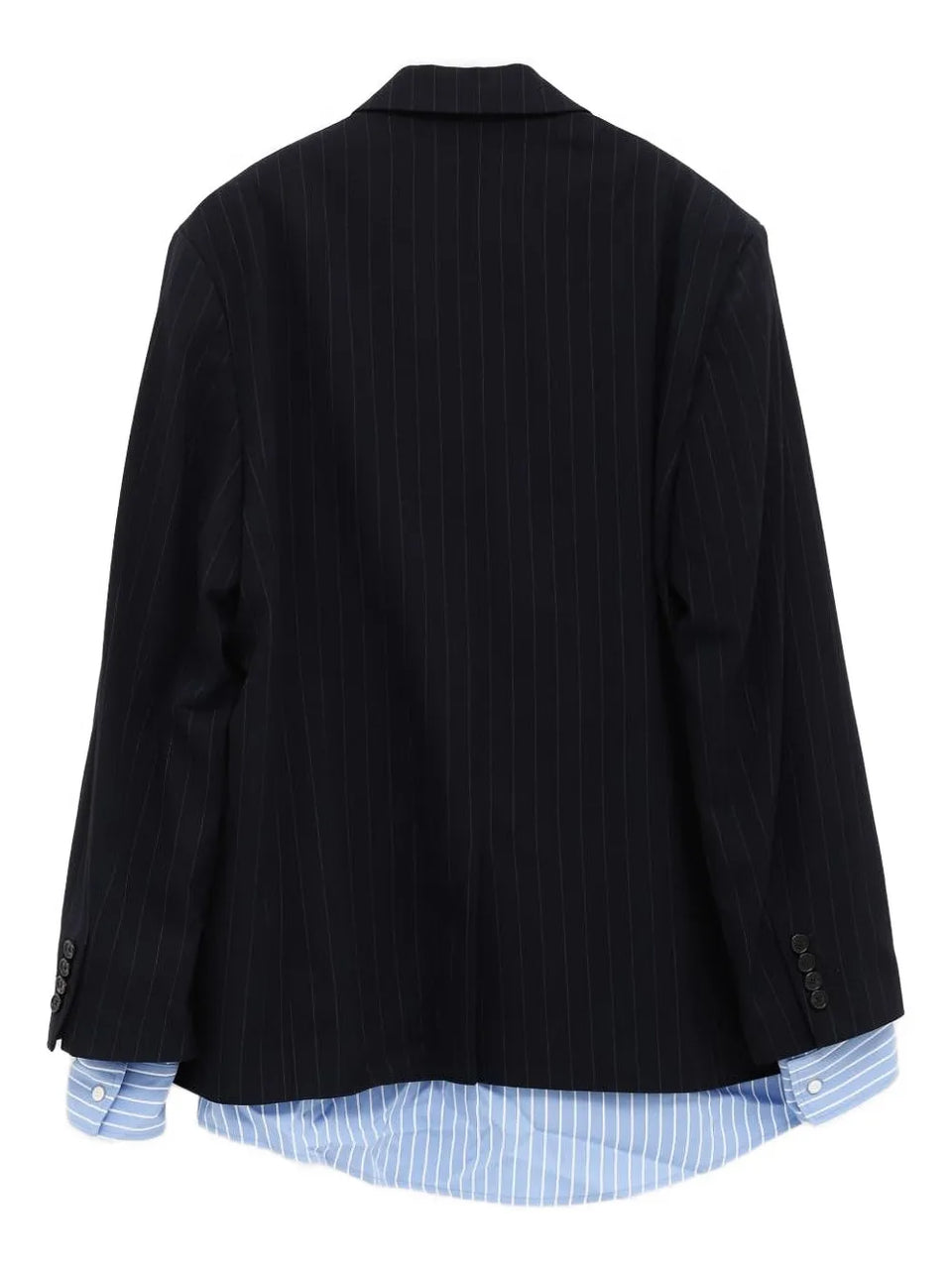 pinstripe single-breasted blazer