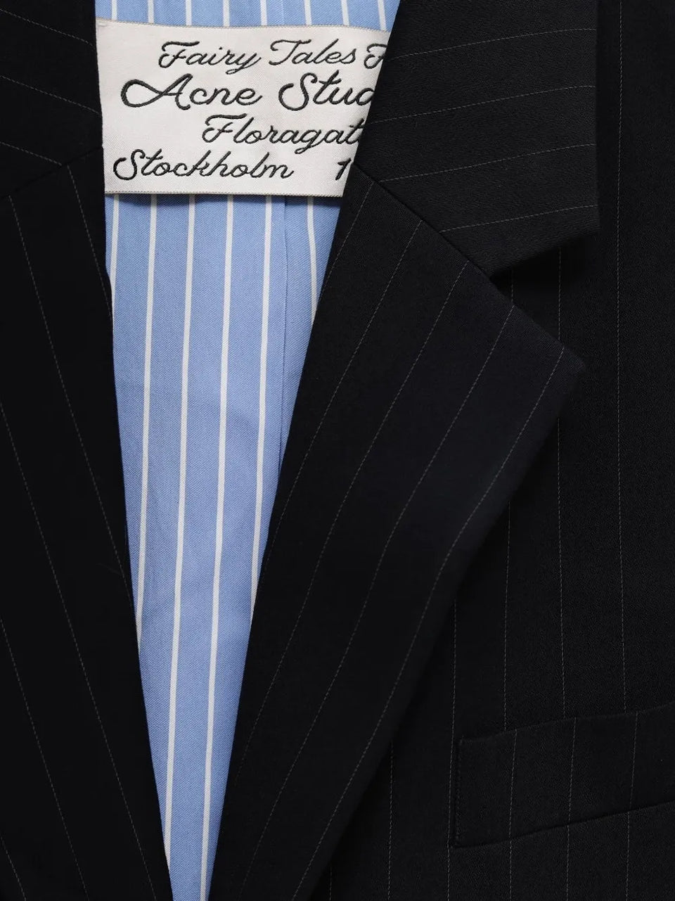 pinstripe single-breasted blazer