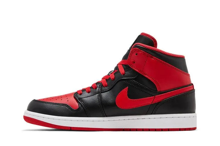 Jordan 1 Mid Alternate Bred Black Fire Red