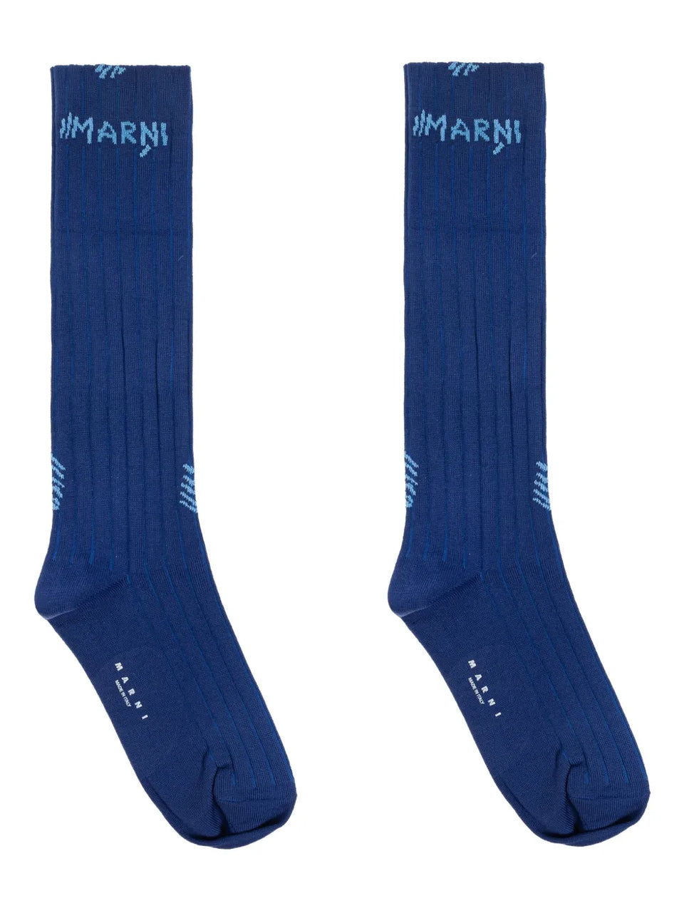 intarsia-knit logo socks