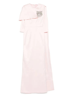 bow-embellished cape dress