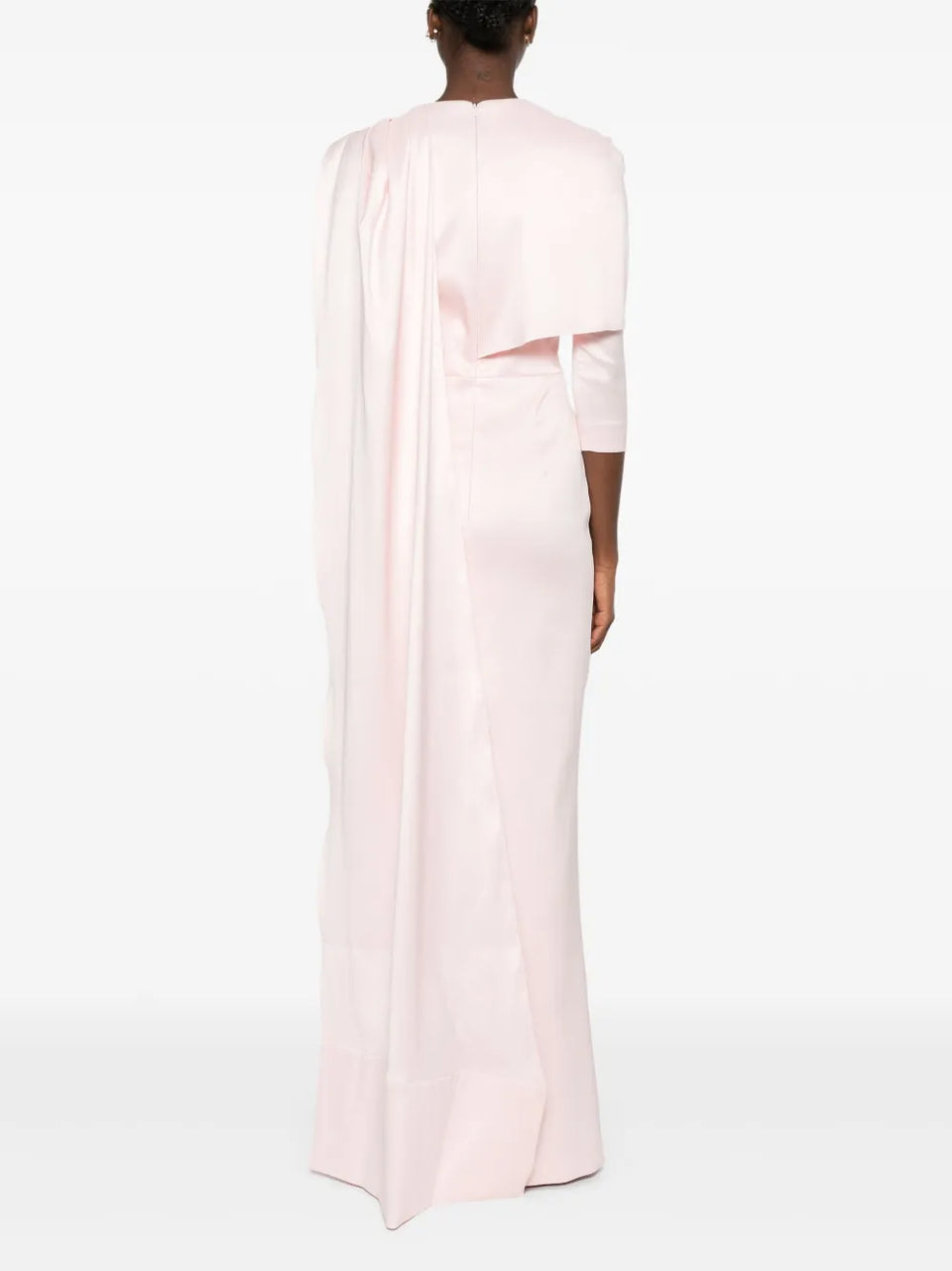 bow-embellished cape dress