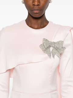 bow-embellished cape dress