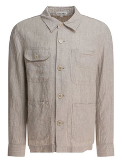 Work linen shirt jacket