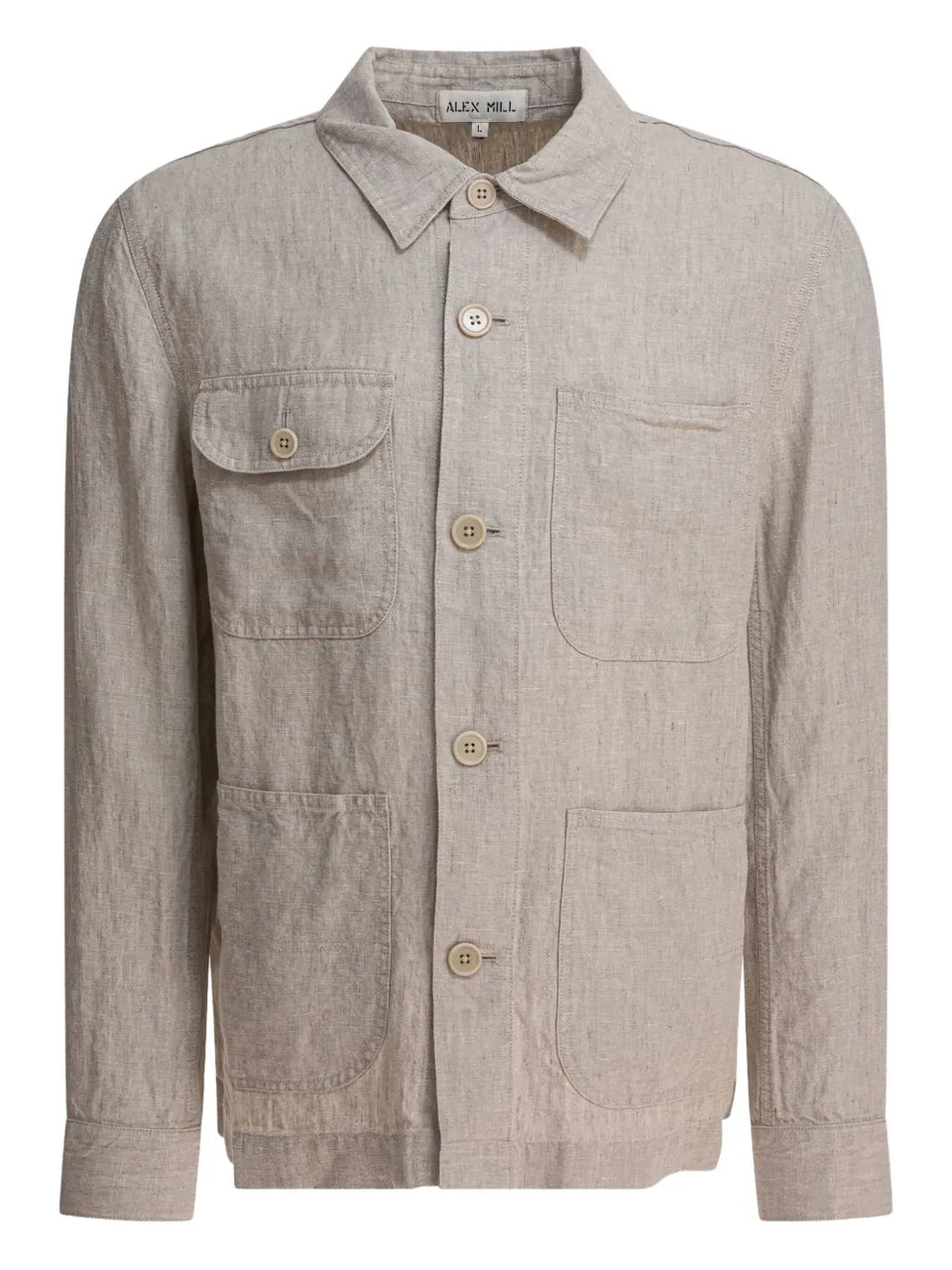 Work linen shirt jacket