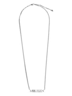 logo-pendant necklace