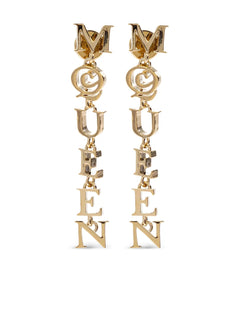 logo-charm earrings